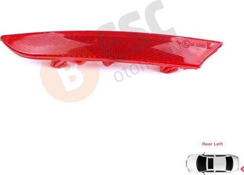 Renault Clio MK5 BF B7 2019-On 265651206R için Sol Arka Tampon Reflektörü