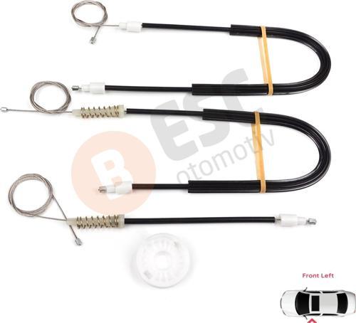 Citroen C5 MK1 DC DE 2000-2007 9221P7 İçin Ön Sol Kapı Cam Kriko Tamir Seti