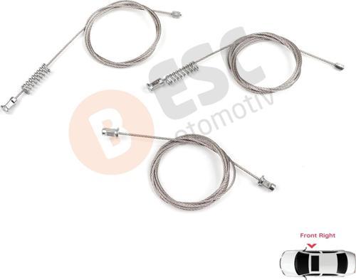 VW Golf MK8 CD1 DA1 CG5 DB5 2019-2024 5-Door 5H0837402E İçin Ön Sağ Kapı Cam Kriko Tamir Seti