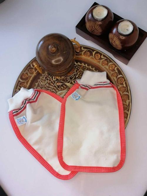 Eker Kırmızı Biyeli Hızlıgiy Kese Seti-2 Adet Kese-Lastikli Kese-Banyo Ve Duş Kesesi-Standart Kese