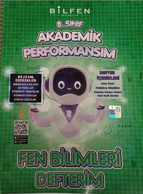 8. Sınıf Fen Bilimleri Akademik Performansım Defterim