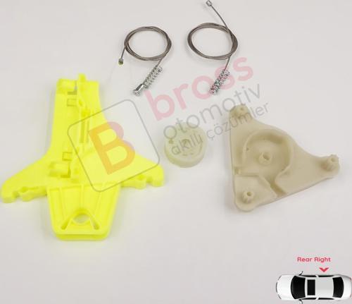 VW Passat B6 3C2 3C5 B7 362 365 2010-2015 4/5 Kapı 3C4839756 İçin Arka Sağ Kapı Cam Tamir Seti	