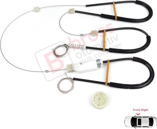 VW CC Passat CC 357 358 2008-2017 4-Kapı  3C8837462 İçin Ön Sağ Kapı Cam Kriko Tamir Seti