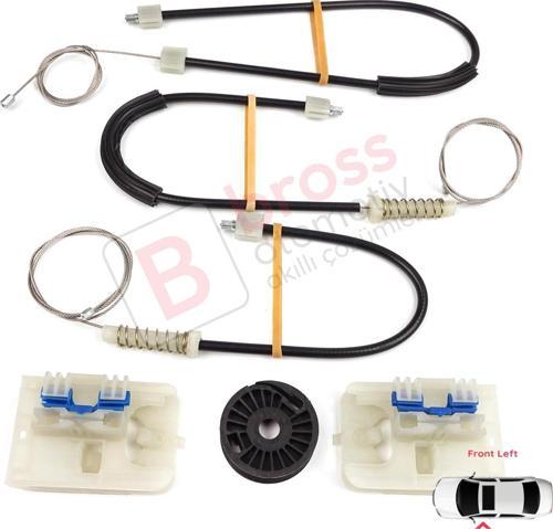 VW Passat B8 3G CB Magotan B8L 3G0837461 İçin Ön Sol Kapı Cam Kriko Tamir Seti	
