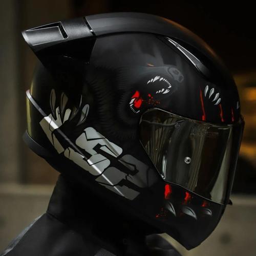 Rapid 2 Clawn Race Full Face Motosiklet Kaskı Yarış Spoiler +  Siyah Vizörlü