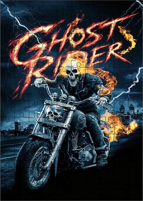 Ahşap Mdf Puzzle Yapboz Ghost Rider 120 Parça 25*35 Cm