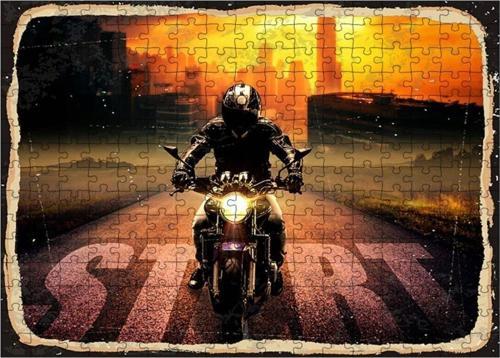 Ahşap Mdf Puzzle Yapboz Motosiklet Yarışı Start 255 Parça 35*50 Cm