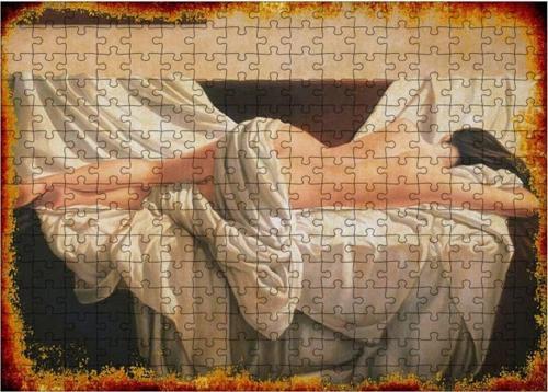 Ahşap Mdf Puzzle Yapboz Soyunmuş Kadın 255 Parça 35*50 Cm