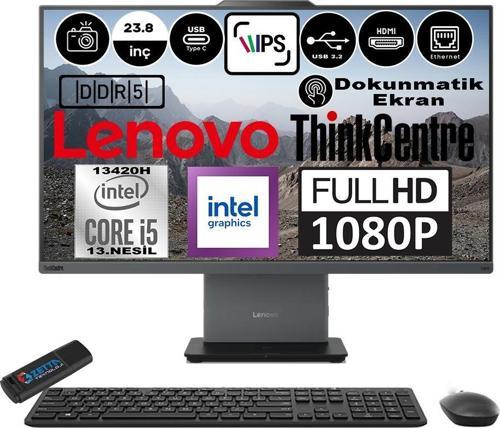 Thinkcentre Neo 24 50A Gen5 Intel Core I5 13420H 32GB Ddr5 512GB SSD Freedos Intel® UHD Graphics 23.8" Dokunmatık Fhd All In One Bilgisayar 12SC001LTRF07 + Zetta Flash Bellek