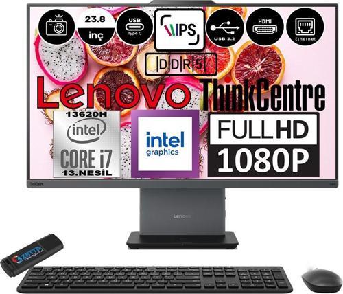 Thinkcentre Neo 24 50A Gen5 Intel Core I7 13620H 32GB Ddr5 256GB SSD Windows 11 Home Intel® UHD Graphics 23.8" Fhd All In One Bilgisayar 12SC000KTRH06 + Zetta Flash Bellek