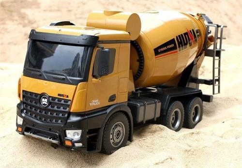 HUINA 1574 1/14 10CH RC Model Çimento Mikseri Kamyon Uzaktan Kumandalı İş Makinesı - 2.4G Full Fonksiyon Sesli ve Işıklı