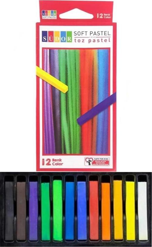 Toz Pastel Boya 12 Renk 1 Paket