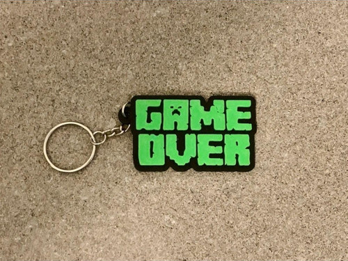 Game Over Renkli Anahtarlık