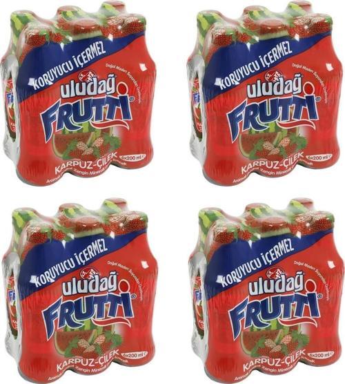 Frutti Karpuz Çilek Aromalı Maden Suyu 200 Ml X 24 Adet