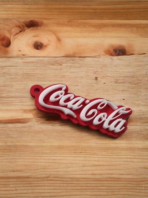 Coca Cola Logo Renkli Anahtarlık