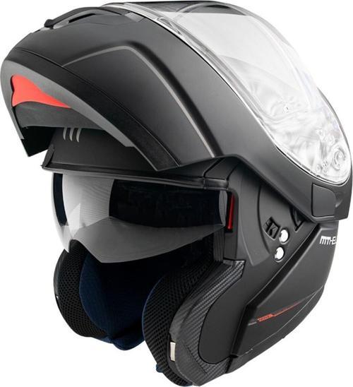 Kask Mt Atom Sv Solıd Matt Black Çene Açılır
