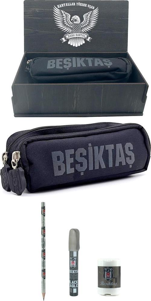 Orijinal Kalemlik Set 2 Bölmeli Kalem Kutusu Ahşap Kutulu 3lü Kırtasiye Hediye Set