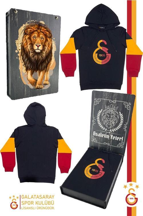 Orijinal Lisanslı Logo Siyah Kapüşonlu Sweat Hediyelik Ahşap Kutulu