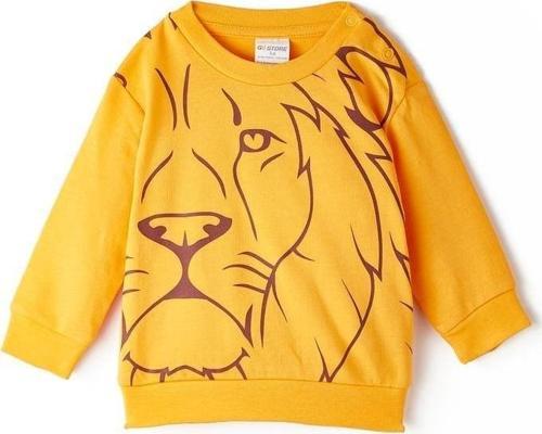 Orijinal Aslan Baskılı Sarı Sweat