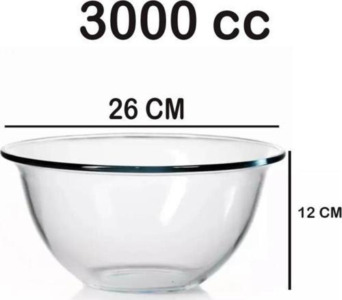 59614 Arda Türkmen Borcam Hazırlık Karıştırma Kabı Kasesi 26Cm 3000Cc