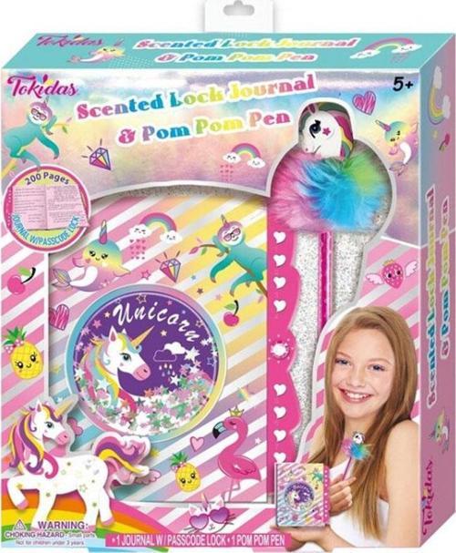 Tokidas Secret Kilit Günlük-Pom Pom Kalem Seti T108UN