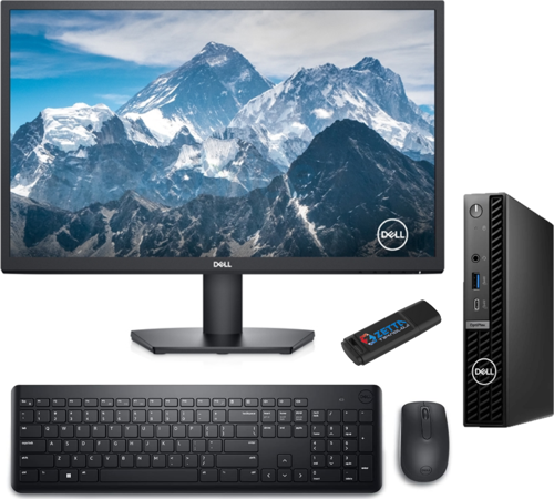 Pc Optıplex 7020MFF Intel Core I5-14500T 64GB Ddr5 4tb SSD WINDOWS11HOME 23.8" Fullhd Mon. Masaüstü Bilgisayar BN007O7020MFF55 + Zetta USB Bellek