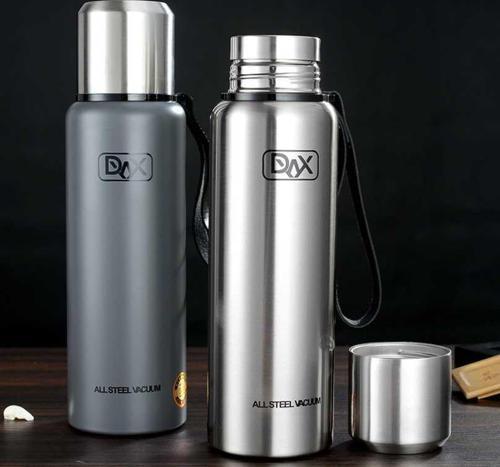 Çift Katlı Paslanmaz Çelik Termos 750ML Gümüş Kap-295