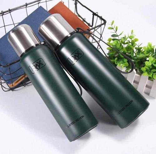 Çift Katlı Paslanmaz Çelik Termos 750ML Yeşil Kap-295