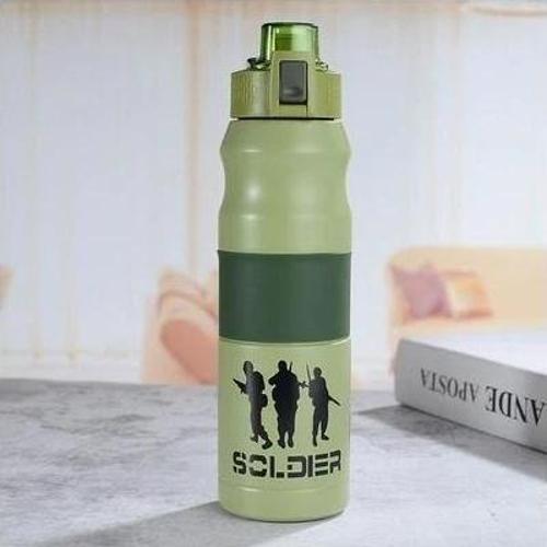Çift Katlı Paslanmaz Çelik Termos Matara 380 ML Açık Yeşil Kap-285