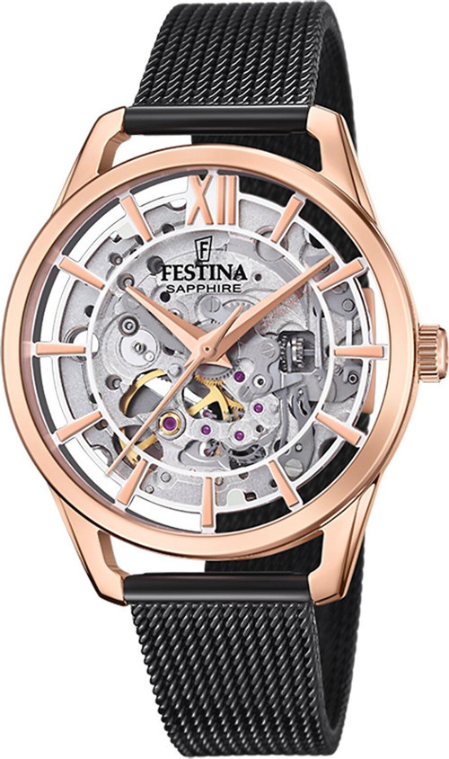 FESTINA F20628/3 AUTOMATIC SKELETON SAPPHIRE KADIN KOL SAATİ