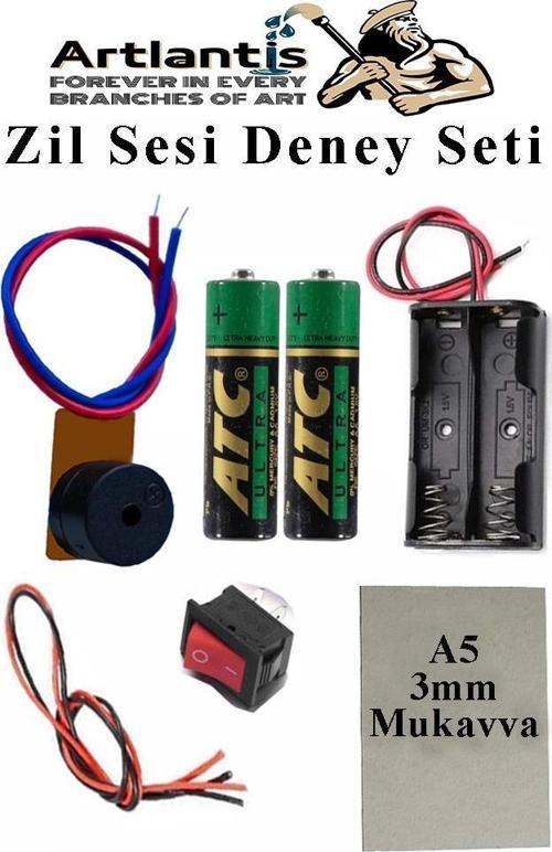 Zil Sesi Deney Seti 1 Paket Elektronik Mini Zil Deney Zili Proje Tasarım Zili Alarm Sinyal Zili Haparlör Zili