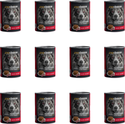 Kuzu Etli Ezme Konserve Köpek Maması 400 Gr (12 Adet)