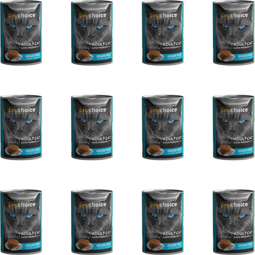 Tahılsız Balıklı ve Sebzeli Ezme Konserve Kedi Maması 400 Gr (12 Adet)