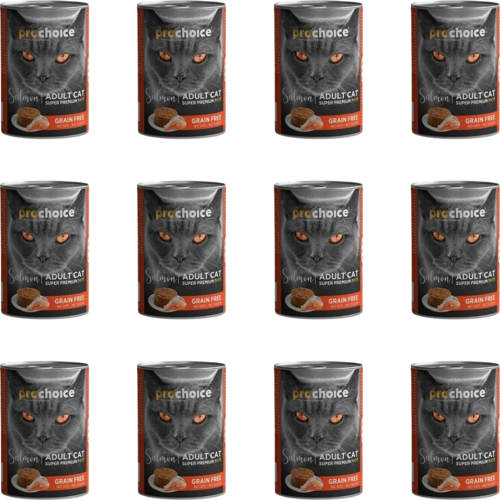 Tahılsız Somonlu Ezme Konserve Kedi Maması 400 Gr (12 Adet)