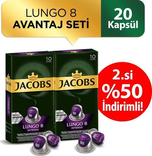 Lungo Intenso 8 Kapsül Kahve 10 Kapsül x 2 Adet 2.%50 İndirimli !