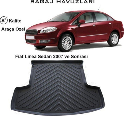 Oto Paspasları Fiat Linea Sedan 2007 Ve Sonrası 3D Bagaj Havuzu 008Zseri
