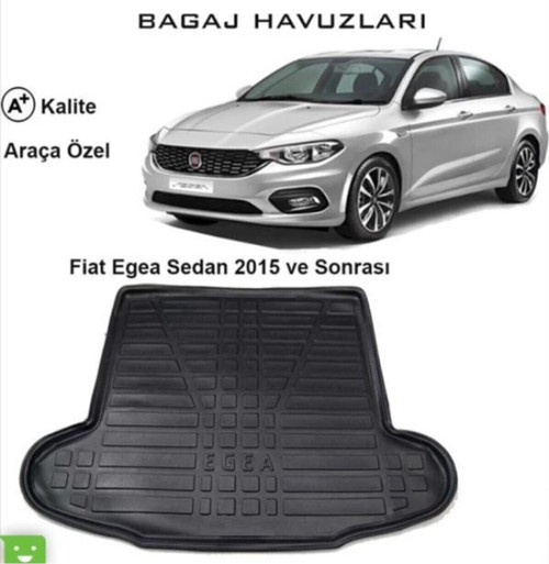 Fiat Egea Sedan 2015 Ve Sonrası 3D Bagaj Havuzu