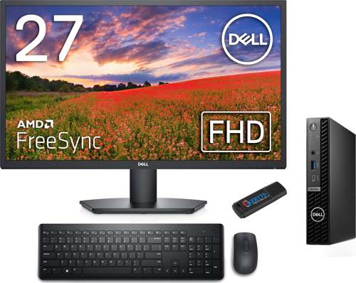 Pc Optıplex 7020MFF Intel Core I5-14500T 32GB Ddr5 1tb SSD Ubuntu 27" Fullhd Mon. Masaüstü Bilgisayar CN007O7020MFF13 + Zetta USB Bellek