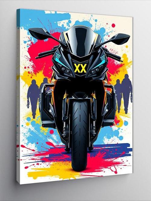 Kanvas Tablo Hız Ve Güç Motosikleti