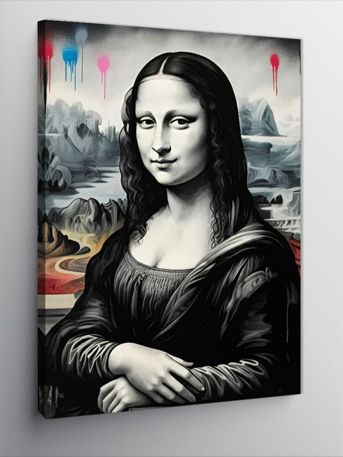 Kanvas Tablo Sokak Stili Mona Lisa