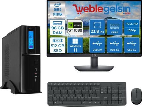 Flex Pro 470X Intel Core I7 14700 96GB Ddr5 512GB SSD GT1030 WINDOWS11PRO Sff Slim 23.8 Fhd Monitör Masaüstü Bilgisayar ZET470X9565057