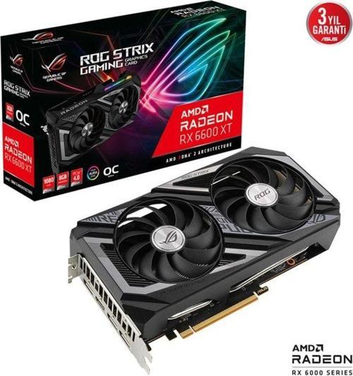 Amd Radeon Rx 6600 Xt Rog Strix Oc Rog-Strıx-Rx6600Xt-O8G-Gamıng 8 Gb Gddr6 128 Bit Ekran Kartı