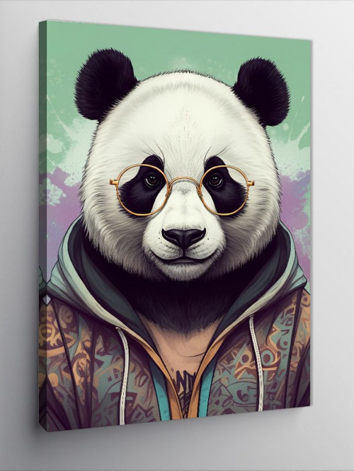 Kanvas Tablo Gözlüklü Panda