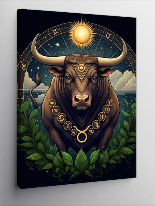 Kanvas Tablo Astrolojik Boğa Portresi
