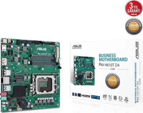 Pro H610T D4-Csm Ddr4 Hdmı-Dp Pcıe 4.0 1700P Mıtx Kurumsal Anakart