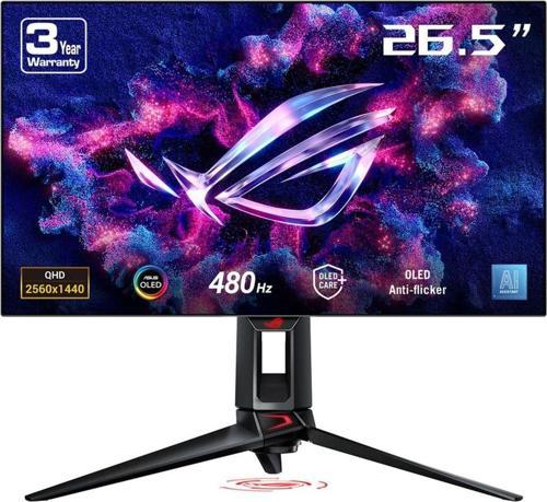 Rog Swift Pg27Aqdp 26.5 Inç 480Hz 0.03Ms 2K Qhd Adaptive Sync Woled Gaming Monitör