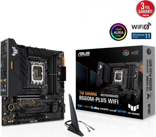 Tuf Gamıng B660M-Plus Wıfı Ddr5 Hdmı-Dp M2 Nvme Pcıe 16X V5.0 1700P Matx