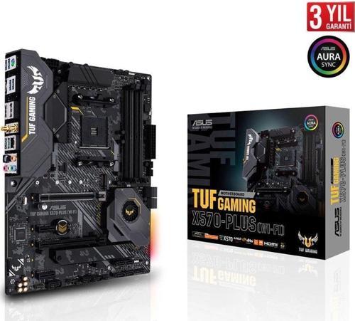 Tuf Gamıng X570-Plus (Wi-Fi) Amd X570 Am4  Dp Hdmı 2 X M.2 Usb 3.2 Aura Rgb Atx Anakart