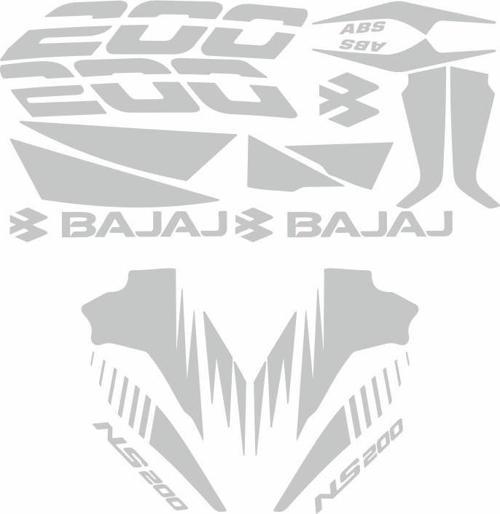 Pulsar Ns200 Uyumlu Beyaz Sticker Set