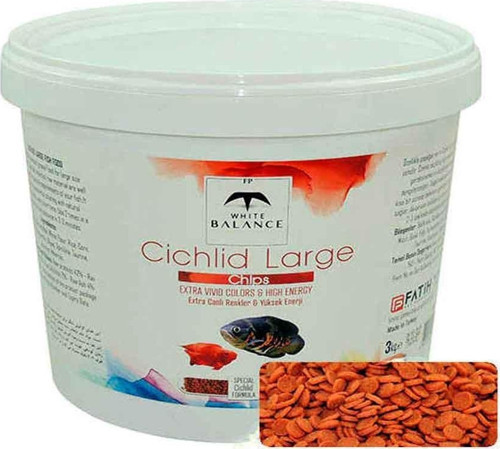 White Balance Cichlid Large Balık Yemi 3 Kg (Kova)
